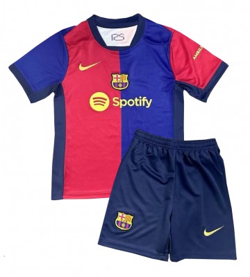 Barcelona Hjemmebanesæt Børn 2024-25 Kort ærmer (+ korte bukser)